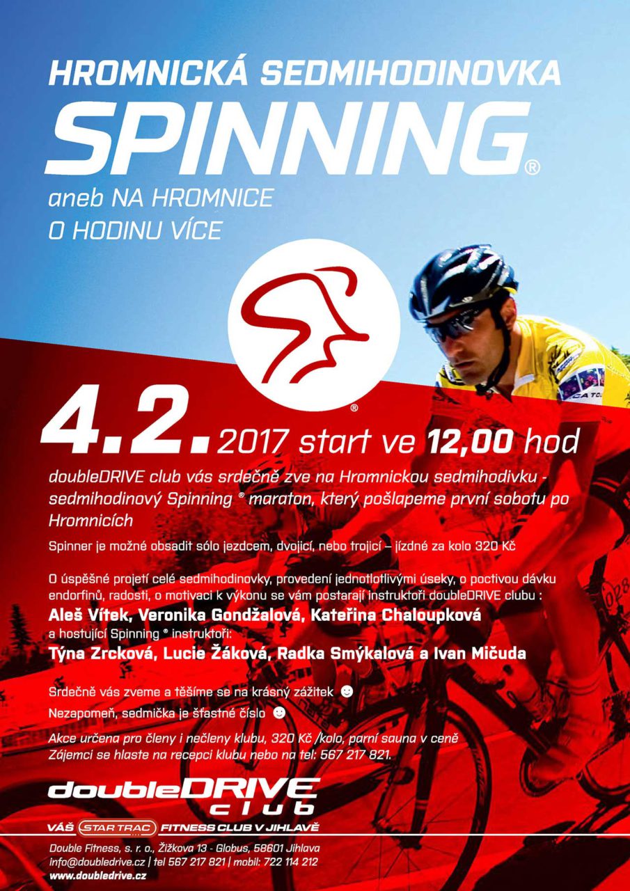 Hromnická sedmihodinovka Spinning - Fitness doubleDRIVE club Jihlava