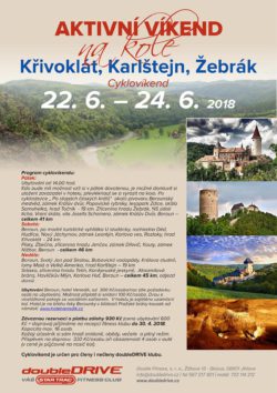 FOTOGALERIE – Křivoklát, Karlštejn, Žebrák – Cyklovíkend 22.-24. 6. 2018