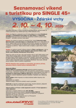 Seznamovací víkend s turistikou pro SINGLE 45+ VYSOČINA - Žďárské vrchy 2.- 4.10.2026
