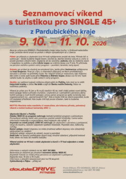Seznamovací víkend s turistikou pro SINGLE 45+ z Pardubického kraje 9.-11.10.2026